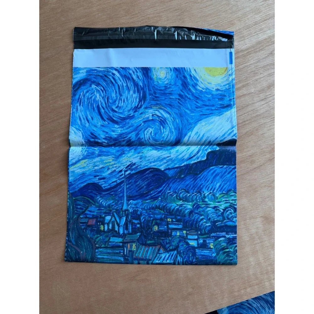 10x13‎ Van Gogh Starry Night polymailer Art NEW Mailer Shipping Bag 25ct office